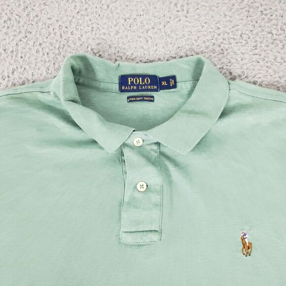 Polo Ralph Lauren Shirt Mens Extra Large Green Pima Cotton‎ Casual Preppy SS - Picture 3 of 12